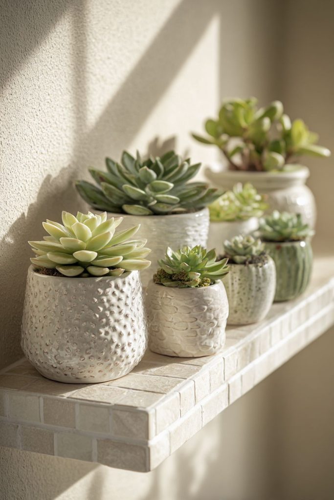 composicao de suculentas para decoracao biofilica em apartamento pequeno