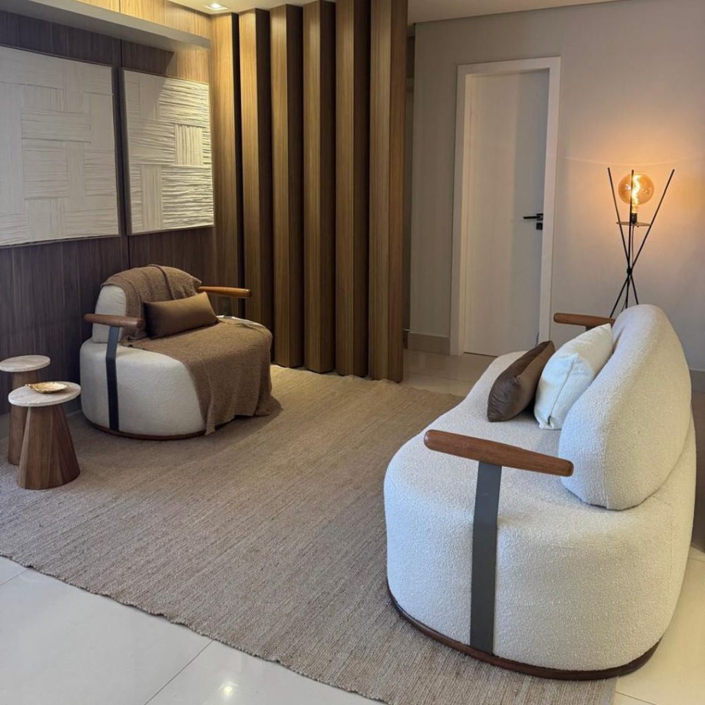 Conjunto de sofá com design requintado