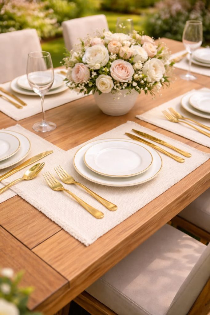 arranjo mesa posta para dia das maes